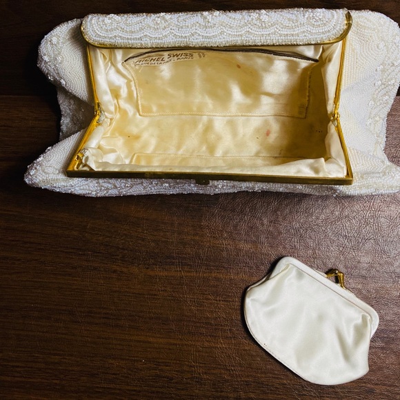 Vintage Michel Swiss Beaded Clutch Paris France - Picture 8 of 16